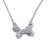 Yhpup Trending Stainless Steel Bowknot Bow Pendant Necklace Waterproof Women Chic Fashion Jewelry Gift Option Best-Selling