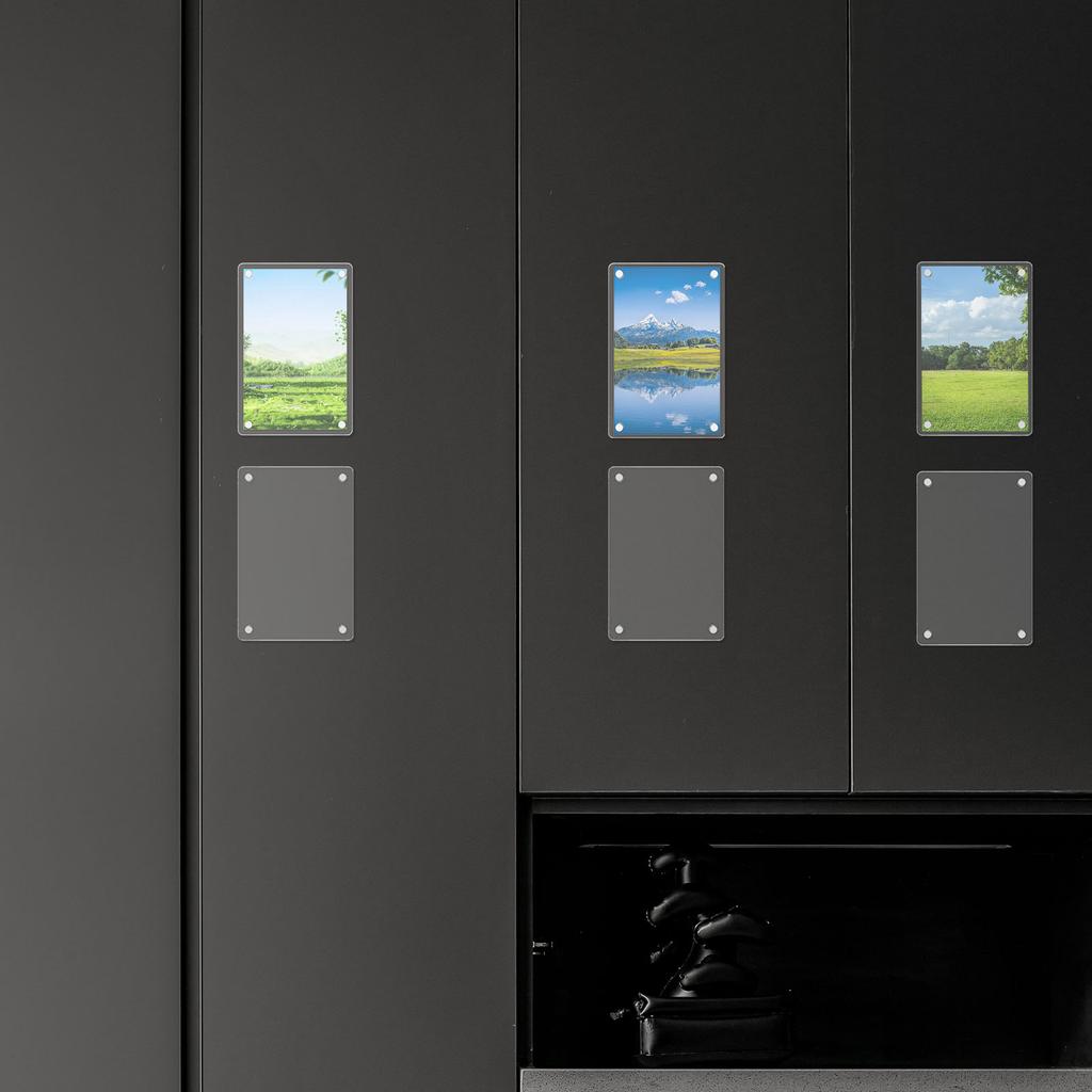 10pcs Acrylic Magnetic Frame Clear Fridge Magnet , Double Sided Photo Frame Refrigerator Magnet Picture Frame For Instant Camera