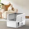 Top Entry Stainless Steel Cat Litter Box Extra Large With High Sides Leak Proof Detachable Easy Clean Pet Toilet Cross Border