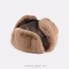 Retro Old Hat Men's Winter Velvet Thickened Warm Ear Protection Cotton Hat Outdoor Cycling Cold Hat Women