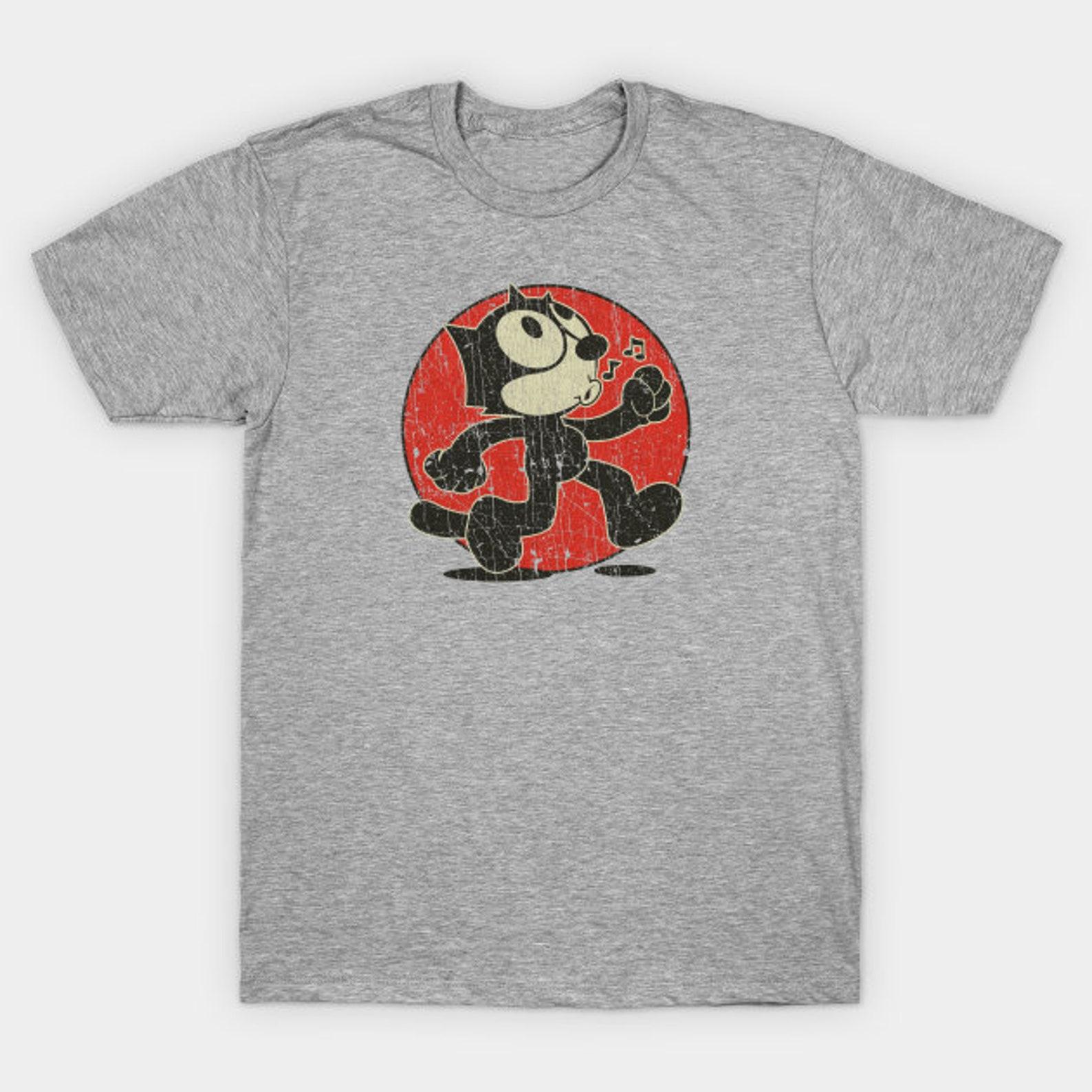New Felix The Cat Keep Walking Gray Sport Tshirt Size S- 2XL 4XL