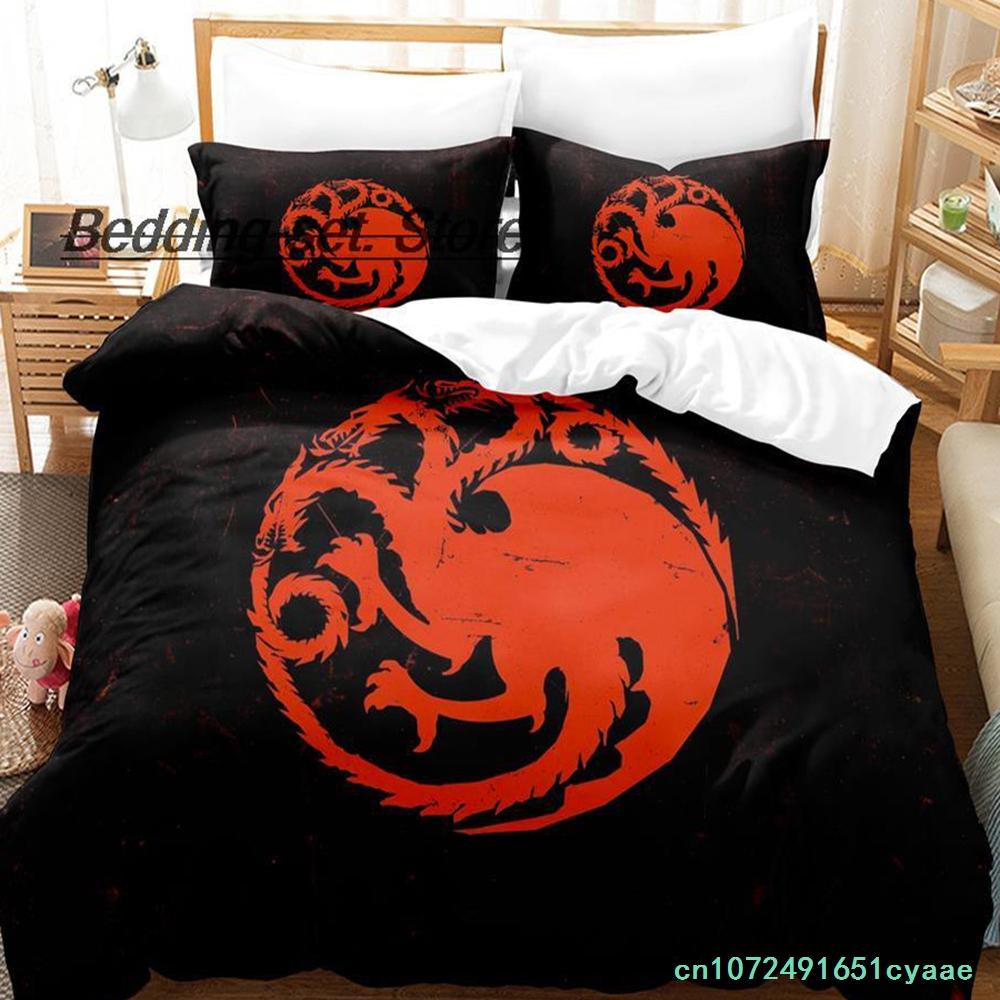 Black And Red Fire Dragon Bedding Set Single Twin Full Queen King Size Bed Set Aldult Kid Bedroom Duvetcover Sets Bed Sheet Set