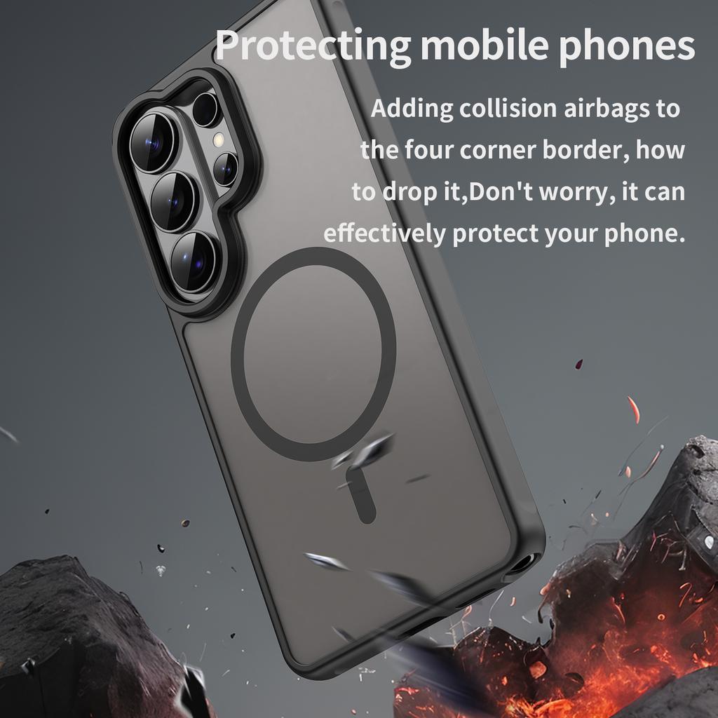 for Magsafe Magnetic Case for Samsung S26 S25 Edge S24 FE Plus Ultra A57 A37 A17 A07 A55 A35 A56 A36 A26 Matte Translucent Cover
