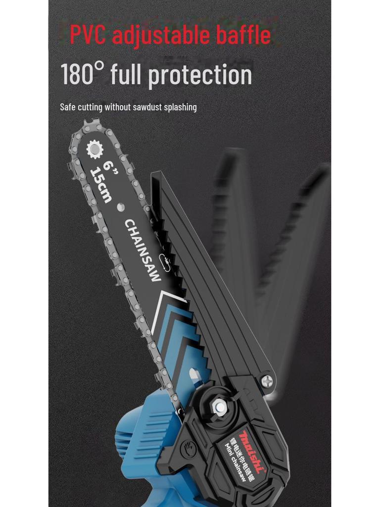 Przenośna bezszczotkowa akumulatorowa piła łańcuchowa - Akumulatorowa piła do przycinania litowo-jonowa do użytku jedną ręką