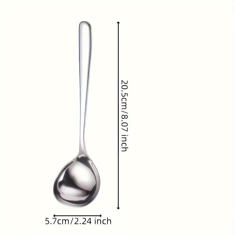 

1pc Heavy-Duty Stainless Steel Serving Spoons Rust-Resistant,Long Handle For Easy Kitchen Use With Soup,Porridge
