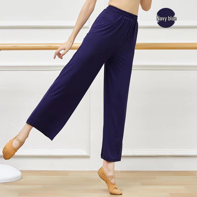 

Брюки модал с широкими штанинами и высокой талией для танцев и йоги X Large