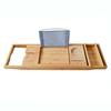 Bamboo Bath Tray Table Bathtub Caddy Tray Over the Tub Shelf Bath Holder Desk Detachable and Flexible Place Towel, Bath Ball