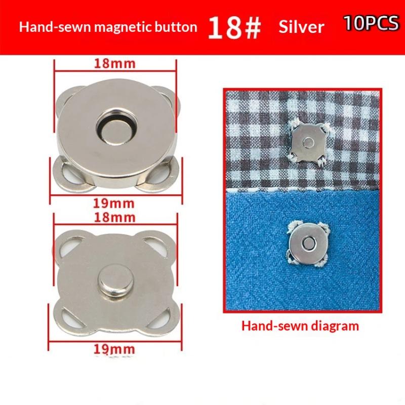 10 Sets Mini Adsorption Buckle Bags Magnetic Snap Button Fasteners Clasps Buttons Handbag Purse Wallet Craft Bag Parts