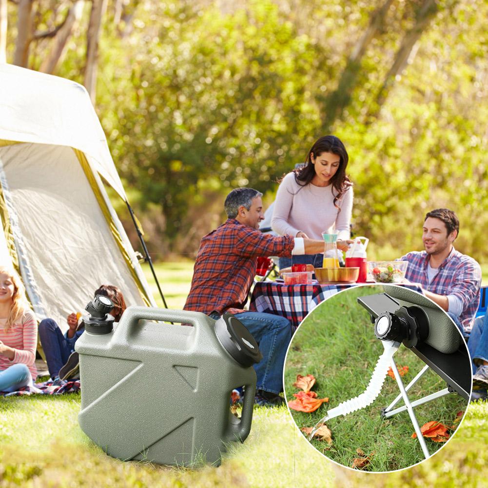 10L Camping Bucket Water Storage Large Capacity with Detachable Faucet No Leakage for Picnic Hiking Portable Camp Water Bag