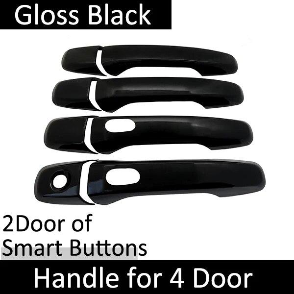 Fit for Ford Explorer U502 2011~2018 Classic Gloss Black Smart Door Handle Cover Stickers Trim Car Decorate Exterior Accessories