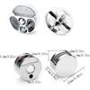 8 Stück 22 mm/27 mm runde Glasklemmen aus Zinklegierung für Badezimmerspiegel, enge Clips, Halter