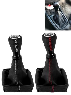 For Peugeot 206 406 Leather Gear Shift Knob Shifter Lever Stick Gaiter Boot Cover Cars Accessories