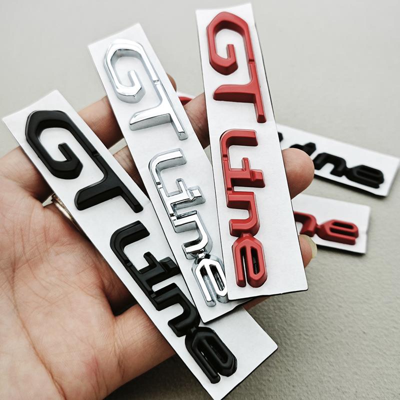 AAXJ1 3D Metal Chrome Logo GT Line Emblem Badge For Peugeot 2008 301 307 308 408 3008 508 208 Car Rear Trunk Fender Styling Decoration
