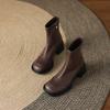 Krazing Pot Microfiber Winter Round Toe Modern Platform Size 33 Boots Size 43 Women Fashion Ankle Boots