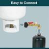 Propane Refill Adapter With Valve And Gauge, Fill 1 Lb Bottles From 20 Lb Tank, 90-degree Elbow Des