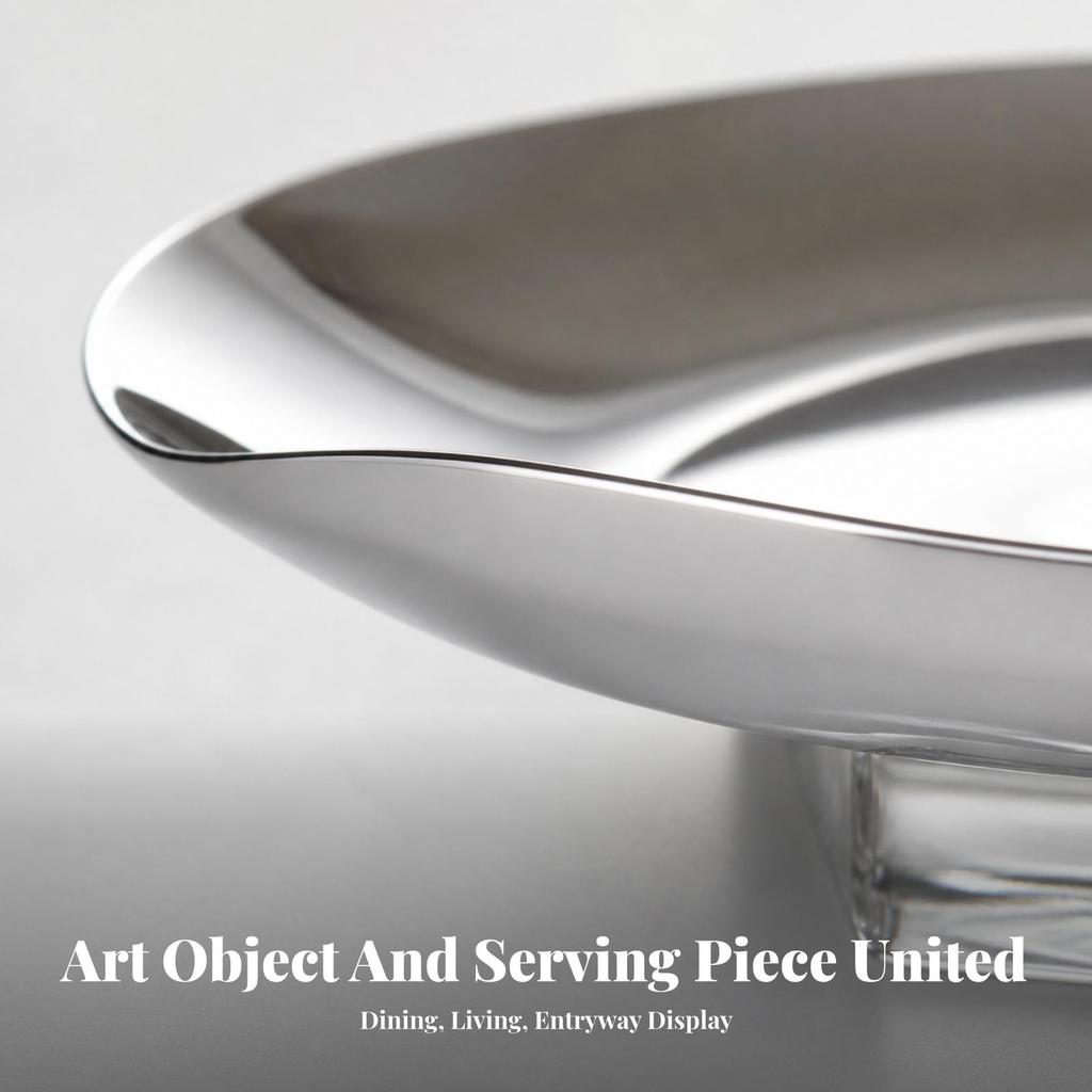 Stainless Steel Fruit Tray Sleek Metal Serving Platter Easy to Clean