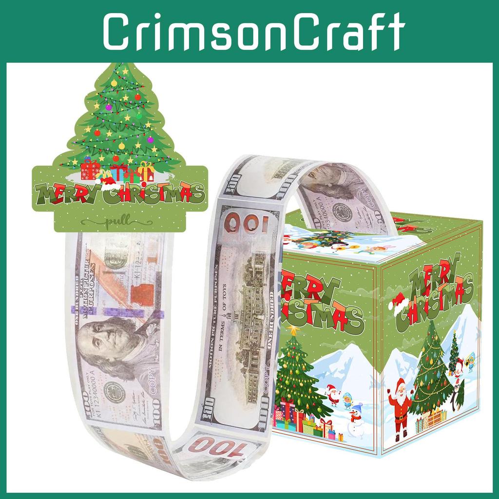 Tree Christmas Pattern Party Decor Gift Box Money Box Holiday Celebration Prop
