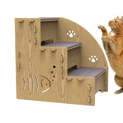 Dog Stairs for Dog Cat Pet 3 Tiers Pet Steps Anti-slip Puppy Stairs Removable Dogs Bed Stairs for Sofa Couch Non-Slip Pet Ramps