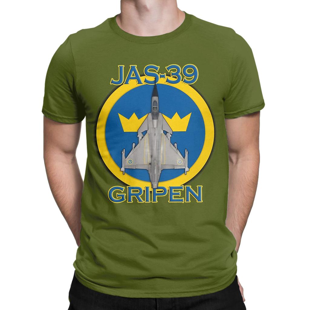 Jas 39 Gripen Swedish Air Force Funny 100 Cotton Tshirt Gripen Fighter Tees Tops For Unisex