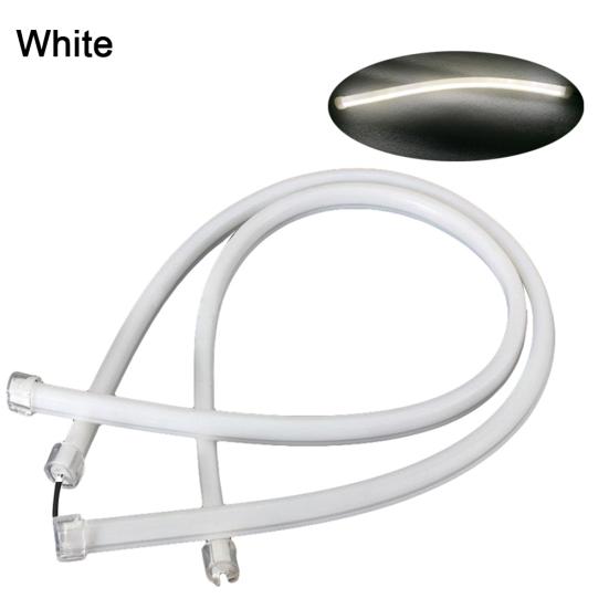 

2шт светодиодные автомобильные DRL дневные ходовые огни гибкие мягкие трубки украшения полосы света 30cm белый