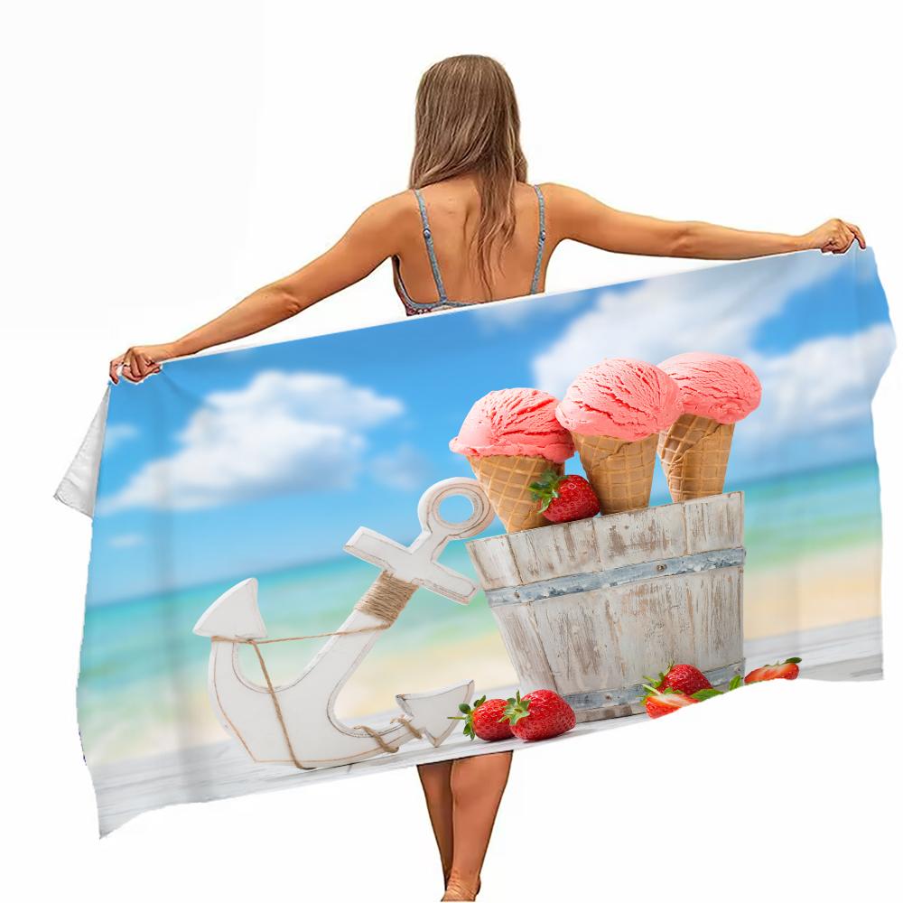 Beach Towel Quick-dry Microfiber Bath Towels Beach Cushion Bath Towel Yoga Mat Sand Free Beach Towel W40*H60(CM)