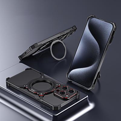 Για iPhone 13 Pro Θήκη Bumper Συμβατή με MagSafe Περιστρεφόμενη Βάση Στήριξης Μεταλλικό Πλαίσιο Χωρίς Πλαίσιο Κάλυμμα Τηλεφώνου