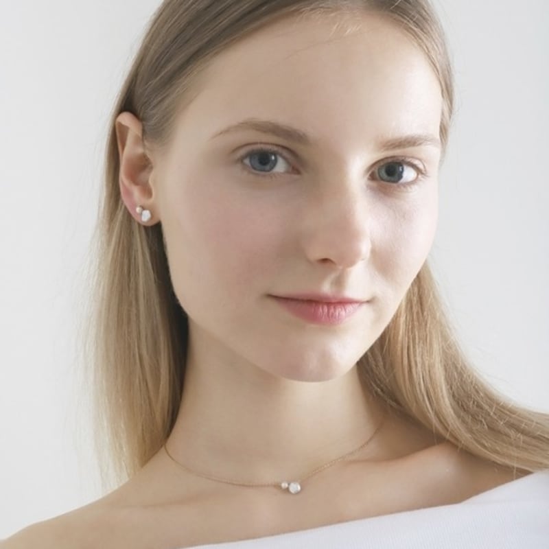 Ozel Silver925 Dew Drop Natural Water Pearl Earrings PS154E