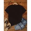 Cartoon Hamster Graphic Fashionable Round Neck Sports Short-Sleeved T-Shirt Top Women