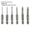 S2 Alloy Steel 6PC 50mm Flat Head 2.0-6.0mm Slotted Screwdriver Bits