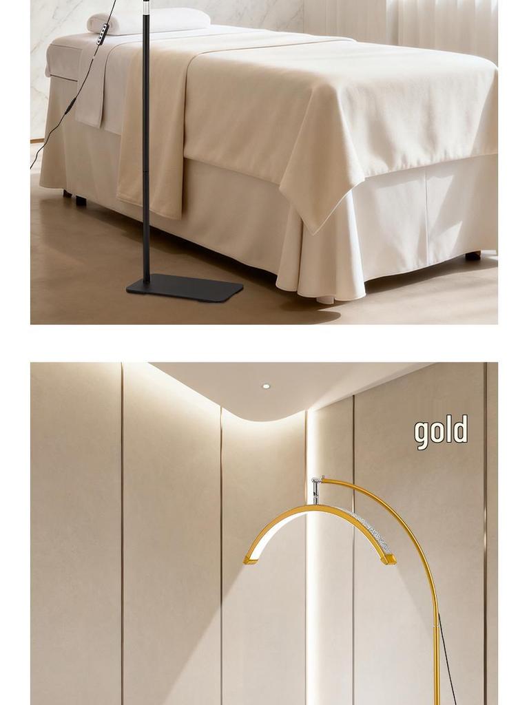 Aluminum Alloy U-Shaped LED Eye Protection Floor Light for Microblading, Manicure, Eyebrow, Eyelash, and Night Use