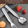 2 Set Durable Stainless Steel Tableware Portable Silver Cutlery Set Extra Strong Bottle Opener Home Use