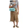 Coach Borsa a Spalla Trapuntata in Denim Tabby 26 Logo Classico Media da Donna Blu