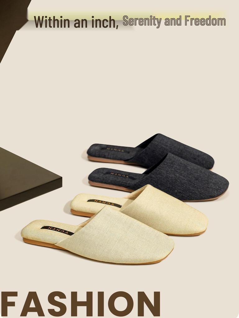 Cloud Group Minimalistische Baotou Baumwollpantoffeln mit Fleecefutter - Rutschfeste, leichte Hausschuhe für Damen & Herren, Herbst/Winter-Kollektion