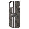 Guess Guhmp15Sp4Rpsw Iphone 15 / 14 / 13 6.1 Brązowy/Brown Hardcase 4G Printed Stripes Magsafe