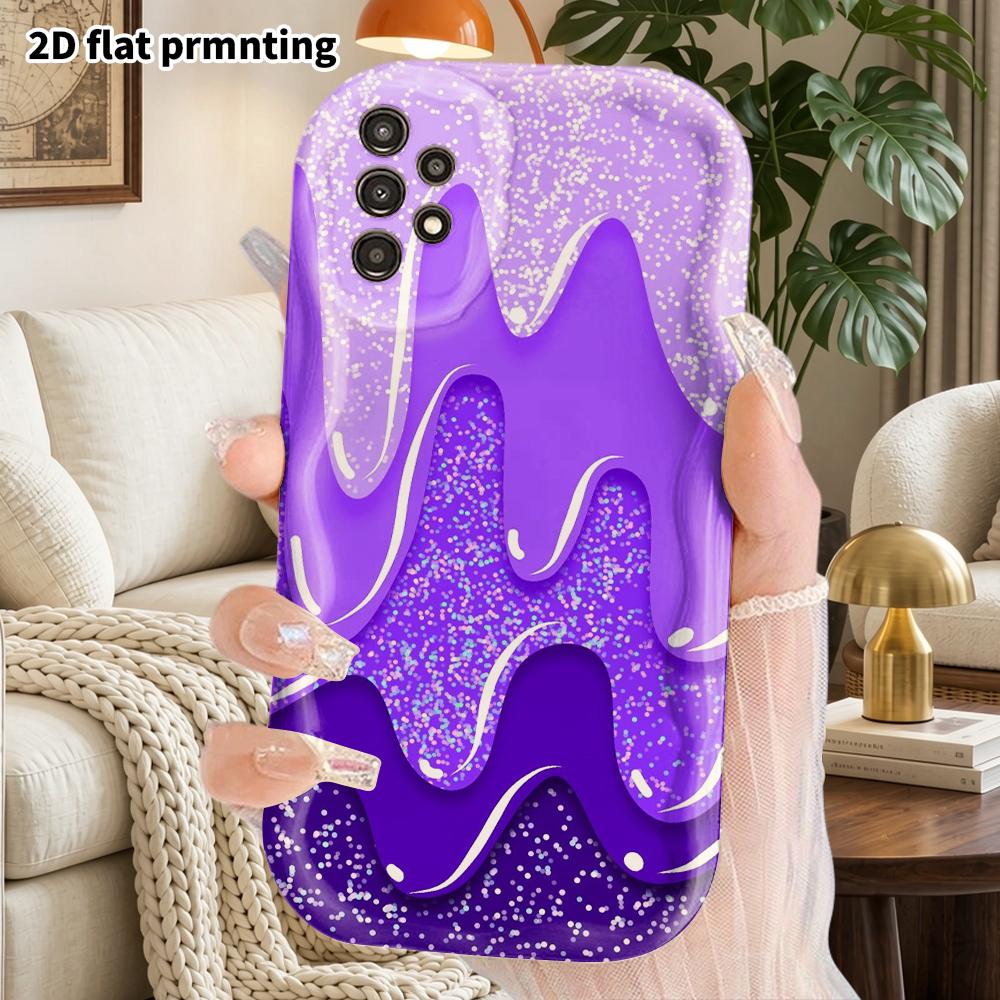 Phone Case: 2D Flat Samsung Galaxy A34 A35 M05 M06 S20 S22 S21 FE Plus 5G Protective Case, Couples Style, Gold Nebula, Christmas and Halloween Gift