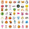 100 Small Size Cartoon Animal Food Stickers Ins Wind Hand Account Stickers Suitcase Decoration Stickers