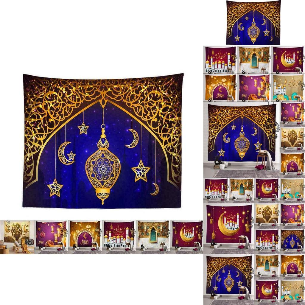 Bright And Beautiful Eid Mubarak Tapestry Wall Hanging Decor For Ramadan Celebration