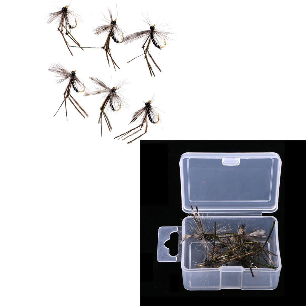 

12 шт., искусственная нахлыстовая рыбалка, сухой окунь, форель, лосось