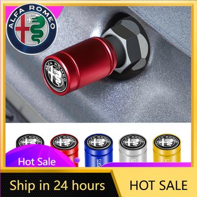 Car Stickers For Alfa Romeo Car Wheel Tire Valve Caps Tyre Rim Stem Covers Airdust For Alfa Romeo Giulia Stelvio Giulietta 159 1