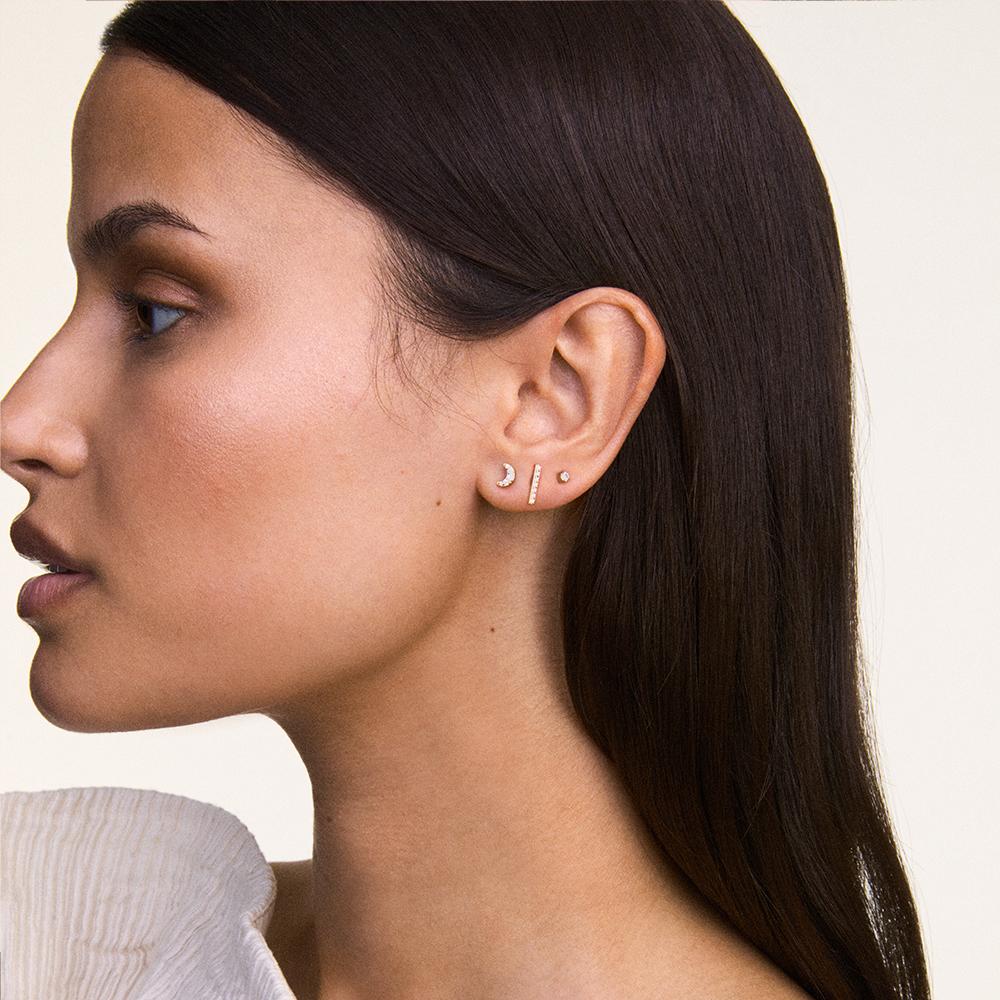 Daniel Wellington Micro Crystal Bar Stud Simple Mini Earrings