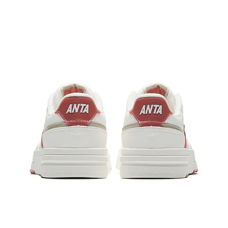 Anta Street Play LT3 Comfortable Simple Non-Slip Wear-Resistant Low-Top Sneakers Kids sneakers Ivory-White Crimson-Red Dune-Gray 122538051-4