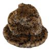 Used KANGOL Leopard pattern fur bucket hat hat leopard animal