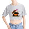 Burgerpommes ICrimax Printed Girl Tee Shirt Summer Crop Tops Soft Tshirt Popular Slim Fitness Short Sleeved