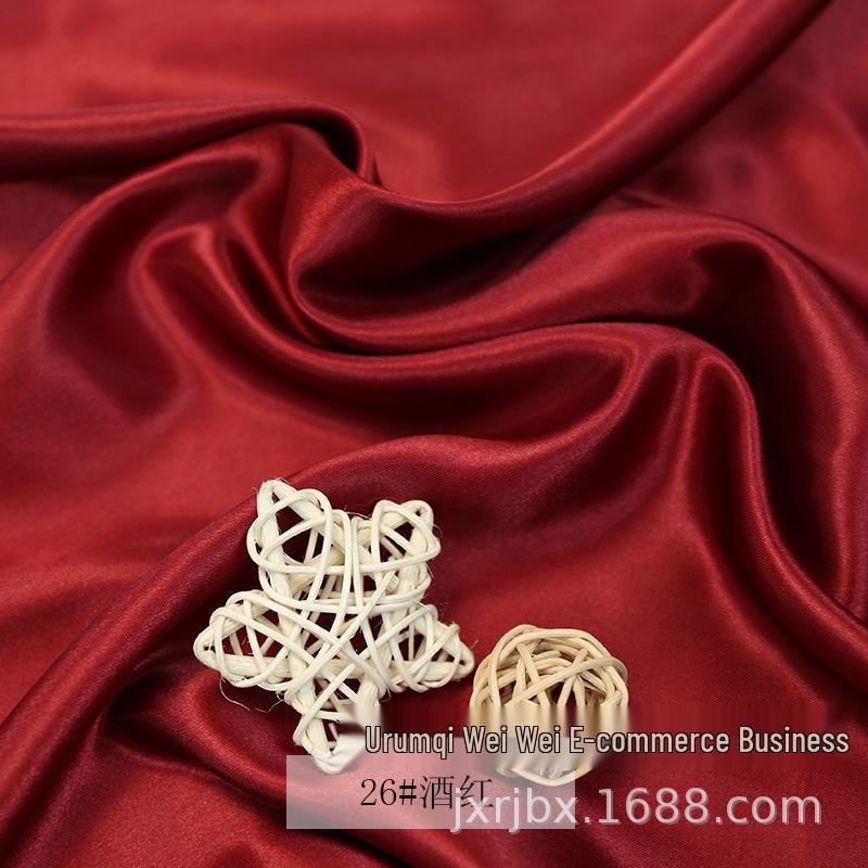 Plain Glossy Imitation Silk Satin Fabric for Clothing, Lining, & Decoration