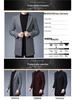 Men's 2025 Mid-Length Slim Wool Trench Coat - Stylish, Solid Color Lapel Overcoat