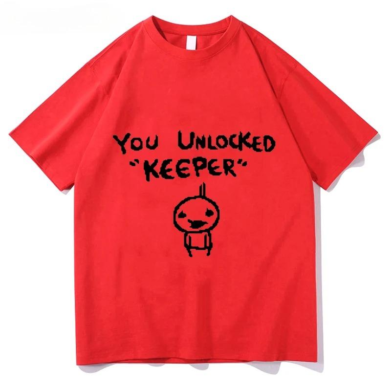 Hip Hop Binding of Isaac Print Tshirt Unisex Women Oversized You Unlocked Keeper T Shirt Cotton Tee Hip Hop Tshirt Tops Streetwear