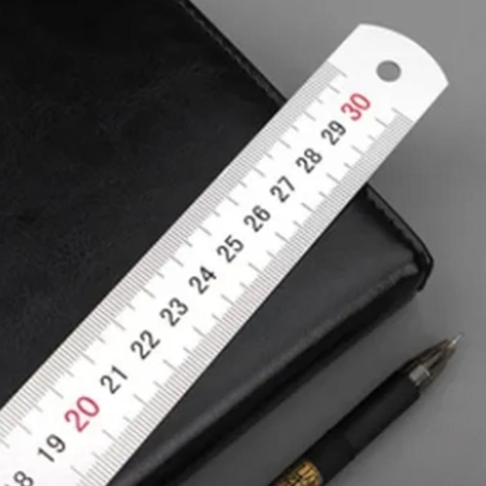 2pcs 30 cm / 12 Inch Stainless Steel Ruler Metric & Inch Scale Metal Ruler  For Drafting