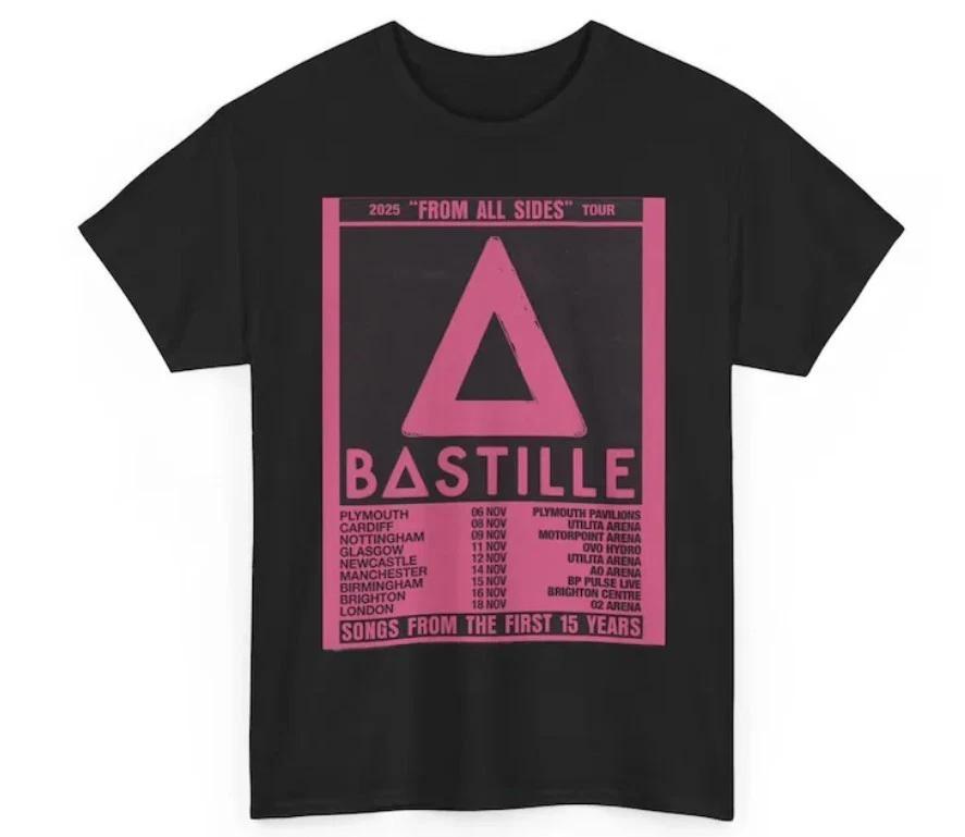 

Bastille Tour Poster 100% Cotton T-shirt Mens Tees Top | Band Tee, Pink Triangle Design 4XL