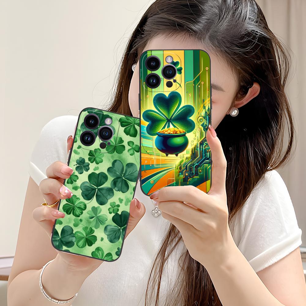 Saint Patrick's Day Mobile Phone Case for iPhone 17 16 15 14 13 12 11 X XR XS 8 7 Air Pro Max Plus Mini Colorful Cover Cover