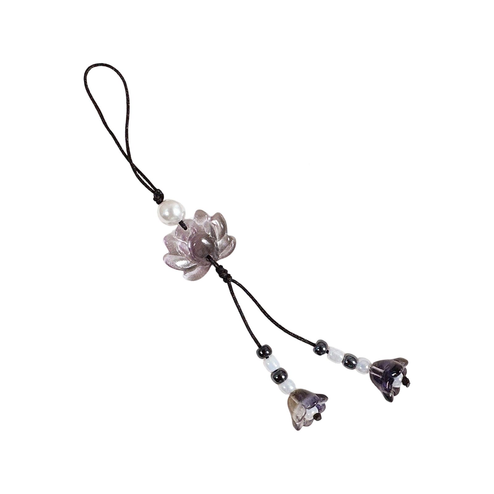 

Artistic Flower Pendant Chain Multipurpose Acetic Acid Craft Item Accessory For Personals Electronics And Purses чорний